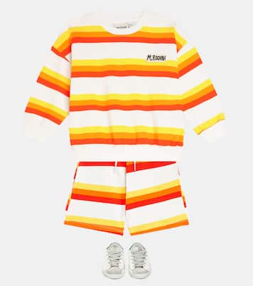 Striped cotton jersey shorts | Mini Rodini