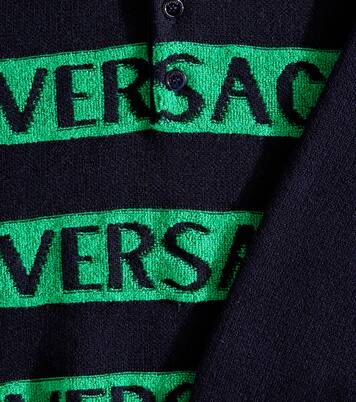 Logo wool polo sweater | Versace Kids