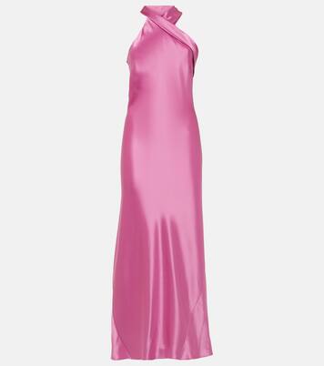 Pandora satin maxi dress | Galvan