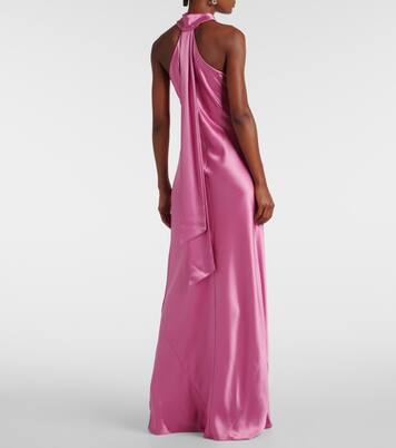 Pandora satin maxi dress | Galvan