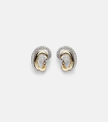 Orecchini Golden Strada in oro e oro bianco 18k con diamanti | Yeprem