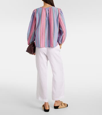 Isla embroidered cotton blouse | Velvet