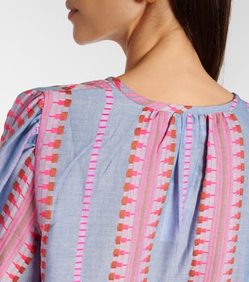 Isla embroidered cotton blouse | Velvet