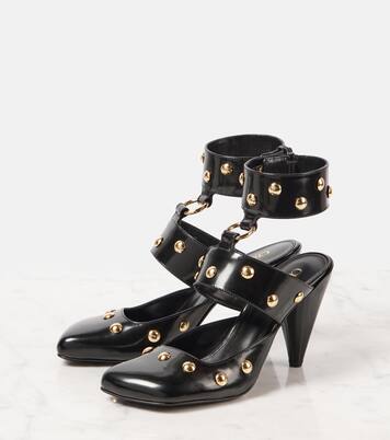 Jade studded leather pumps | Chloé