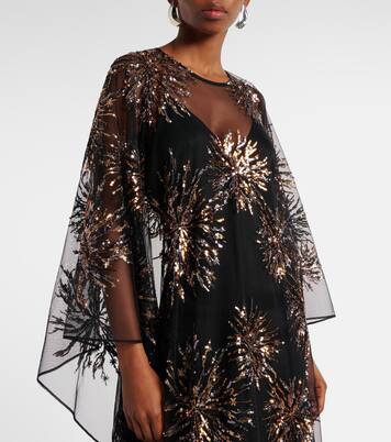 Cafetan Gran Soleil en tulle à ornements | Taller Marmo