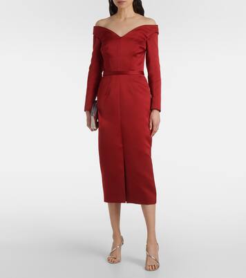 Off-Shoulder-Midikleid Asuman | Safiyaa