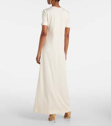 Maxikleid Painted Roses aus Jersey | Oscar de la Renta