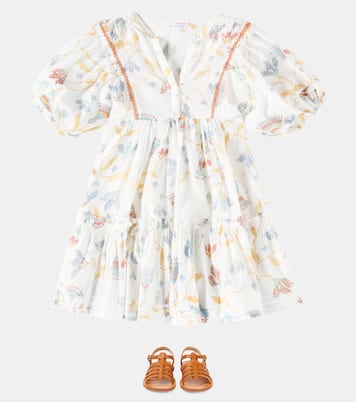 Abito Aria in misto cotone con stampa | Poupette St Barth Kids