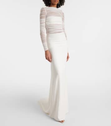 Robe de mariée longue en tulle | Christopher Esber