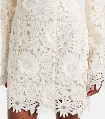 Bridal floral-appliqué minidress | Rotate