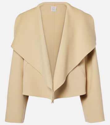 Signature cropped wool doublé jacket | Toteme