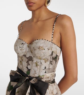 Robe bustier Balance en lin et soie | Zimmermann