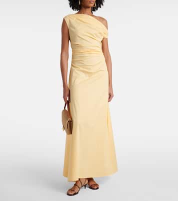 Robe longue asymétrique Phare en coton | Staud