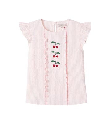 Ellie embroidered cotton seersucker top | Konges Sløjd