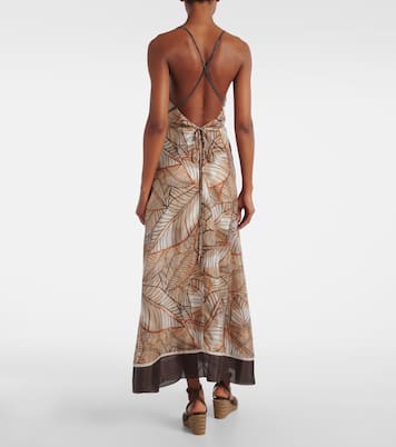 Bedrucktes Maxikleid aus Seide | Brunello Cucinelli