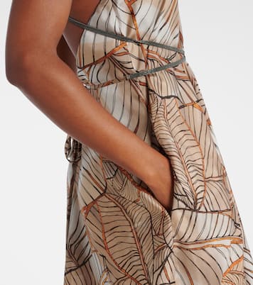 Bedrucktes Maxikleid aus Seide | Brunello Cucinelli