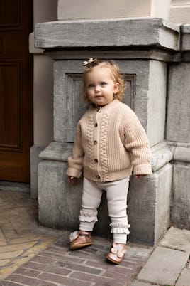 Baby Elenna cable-knit cardigan | Donsje