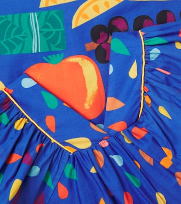 Printed ruffled cotton dress | Fábula