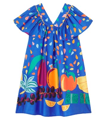 Printed ruffled cotton dress | Fábula