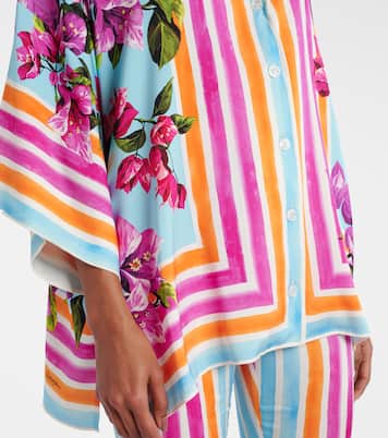 Camicia in misto seta con stampa | Dolce&Gabbana