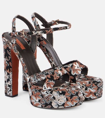 Angela Raschel lamé platform sandals | Missoni