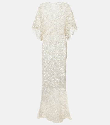 Obie crochet cotton and linen maxi dress | Norma Kamali