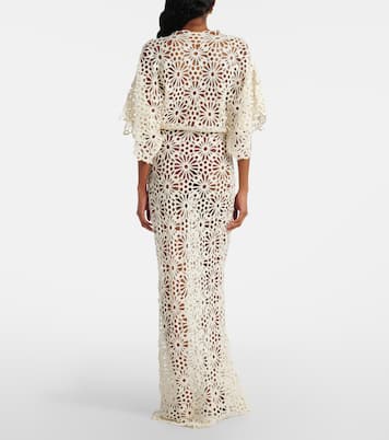 Obie crochet cotton and linen maxi dress | Norma Kamali