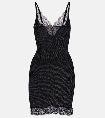 Slipdress aus Seiden-Jersey mit Spitze | Saint Laurent
