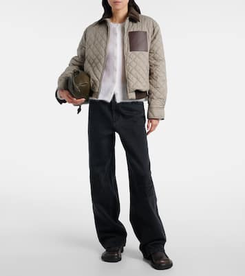 Anagram leather-trimmed quilted jacket | Loewe