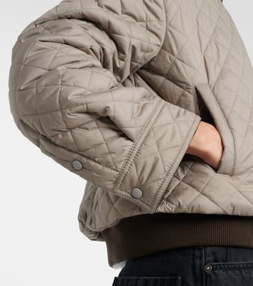 Anagram leather-trimmed quilted jacket | Loewe