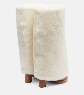 Stiefel aus Shearling und Veloursleder | Yves Salomon