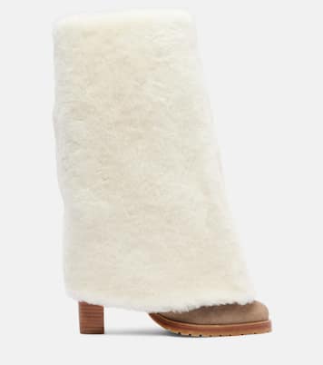 Stiefel aus Shearling und Veloursleder | Yves Salomon