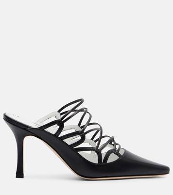 Netas 90 leather mules  | Manolo Blahnik