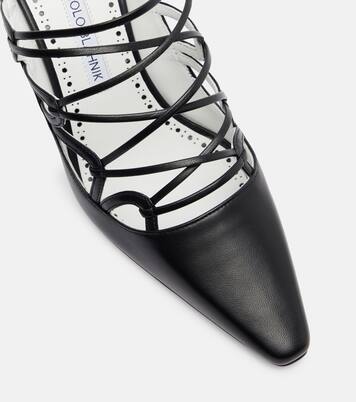 Netas 90 leather mules  | Manolo Blahnik