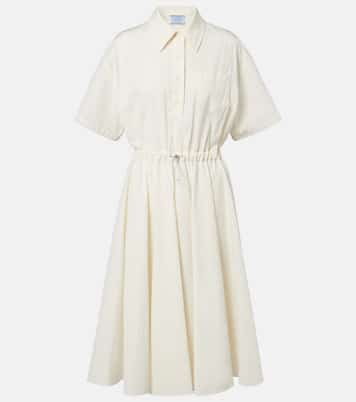 Cotton-blend polo dress | Prada