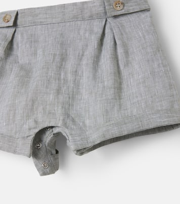 Baby Spieler aus Leinen und Baumwolle | Dolce&Gabbana Kids