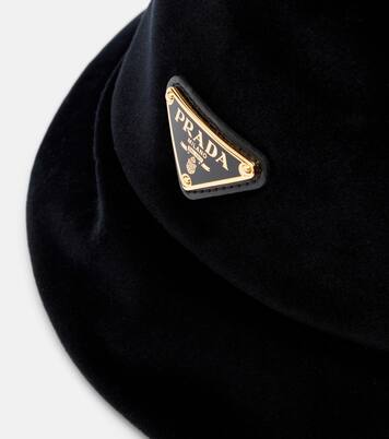 Cotton velvet bucket hat | Prada