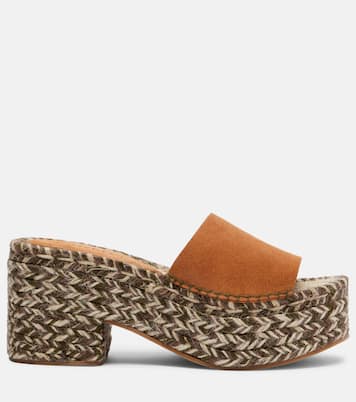 Suede platform espadrille slides | Farm Rio
