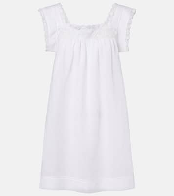 Almadia lace-trimmed ramie minidress | Dôen