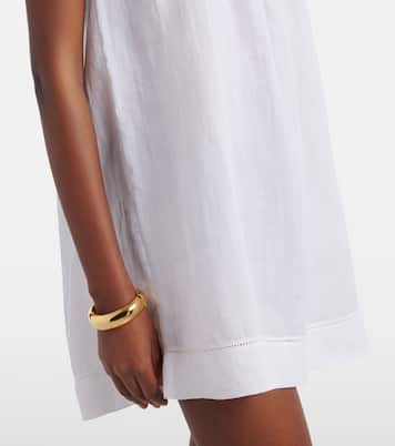 Almadia lace-trimmed ramie minidress | Dôen