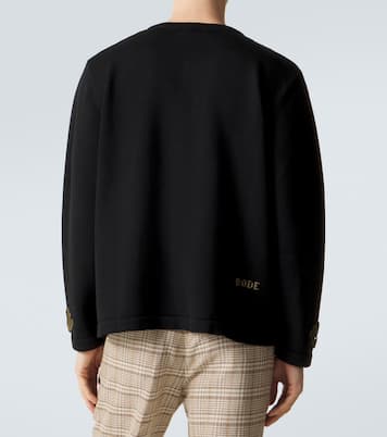 Cardigan Looped Frog brodé en laine | Bode