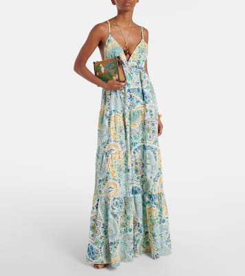 Bestickte Schultertasche aus Raffiabast | Etro