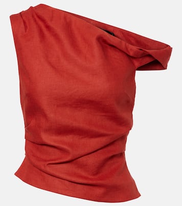 Asymmetric linen top | SIR
