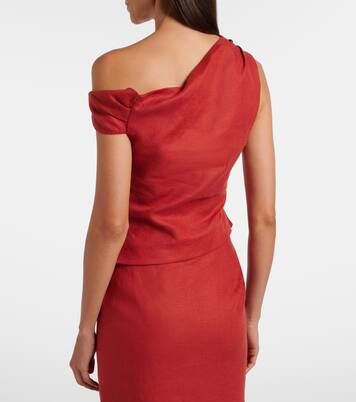 Asymmetric linen top | SIR