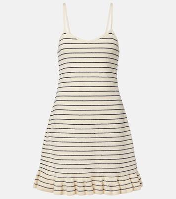 Striped cotton-blend minidress | JW Anderson