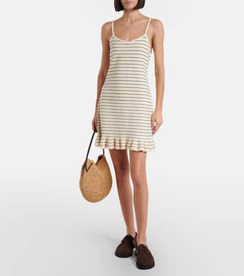 Striped cotton-blend minidress | JW Anderson