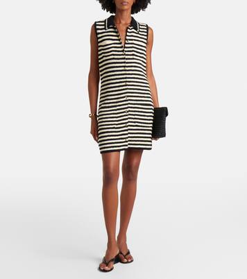 Robe polo Mamie en coton mélangé à rayures | Altuzarra