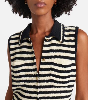 Robe polo Mamie en coton mélangé à rayures | Altuzarra