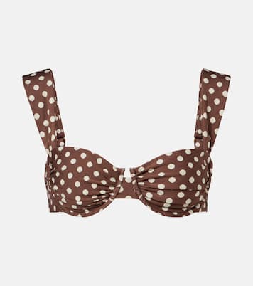 Bella polka-dot bikini top | Montce
