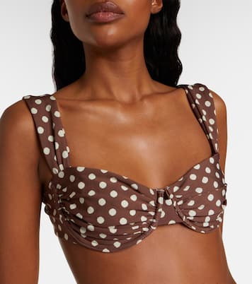 Bella polka-dot bikini top | Montce